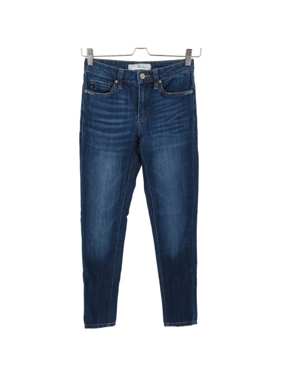 KanCan Womens 1 24 Skinny Whiskered Distressed Blue Denim Jeans Pants 33013